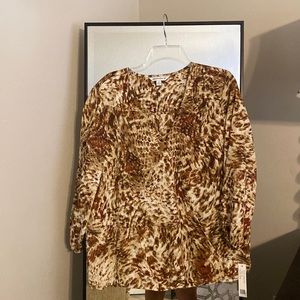 Counterparts womens animal print blouse